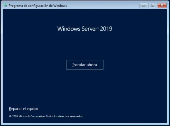 Instalacion de windows server